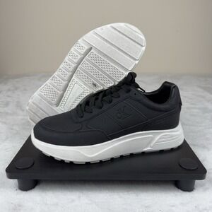 Calvin Klein JeansBlend Fashion Sneakers Black White Men's 10 NWOB Pebble Grain